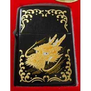 画像: ☆龍！伝統工芸 本金精密蒔絵 漆塗り ２００４年 ＺＩＰＰＯ！桐箱入り 未使用品