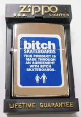 画像: ☆昔懐かしい・・bitch スケートボードブランド ビッチ １９９６年６月 銀加工 ZIPPO！未使用品A