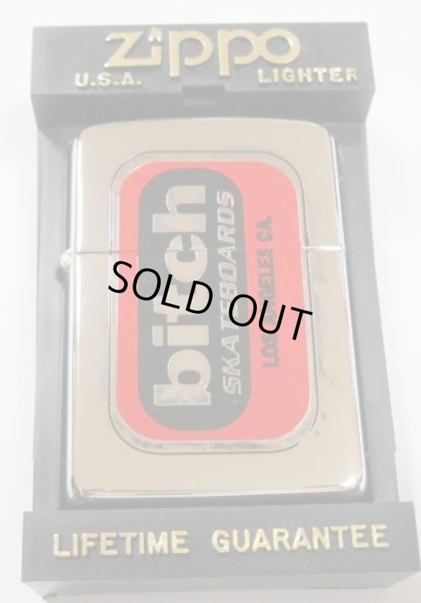 画像1: ☆昔懐かしい・・bitch スケートボードブランド ビッチ １９９６年６月 銀加工 ZIPPO！未使用品B