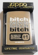 画像: ☆昔懐かしい・・bitch スケートボードブランド ビッチ １９９６年１１月 銀加工 ZIPPO！未使用品C