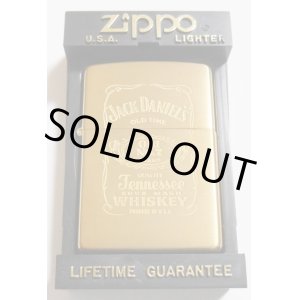 画像: ☆JACK DANIEL'S！ジャックダニエル ラベル柄 １９９７年１月 Solid Brass Zippo！未使用品