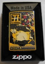 画像: ☆豪華 令和三年 丑！２０２１年 干支 丑 ブラックチタン 限定生産 ＺＩＰＰＯ！新品