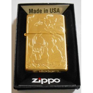 画像: ☆豪華 丑！２０２１年 干支 丑 限定生産 金メッキ＆三面連続エッチング ＺＩＰＰＯ！新品