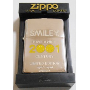 画像: ☆スマイリー ＳＭＩＬＥＹ HAVE A NICE ２００１ CENTURY 限定５００個 銀加工 ZIPPO！新品