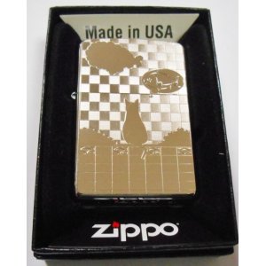 画像: 😹ネコと雲！輝く・・ METAL PLATE 繊細な彫刻 ２０２０年 ZIPPO！新品