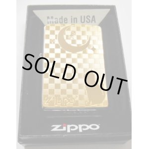 画像: 😹ネコと月！輝く・・GOLD METAL PLATE 繊細な彫刻 ２０２０年 ZIPPO！新品