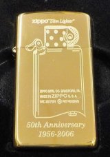 画像: ☆スリム 誕生５０周年記念！１９５６－２００６ ★限定５０個  真鍮ケース SLIM ZIPPO！新品B