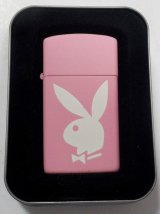 画像: ☆PLAY BOY！可愛い・・ピンク スリム！ラビットへッド １９９３年３月 SLIM ZIPPO！未使用品