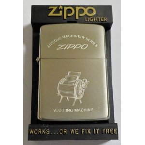 画像: ☆１９８６年１２月 VINTAGE！ ANTIQUE MACHINERY ★WASHING MACHINE   ZIPPO！未使用品