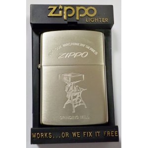 画像: ☆１９８７年１月 VINTAGE！ ANTIQUE MACHINERY ★GRINING MILL  ZIPPO！未使用品