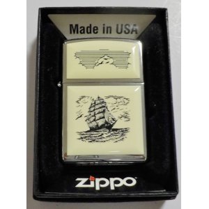 画像: ☆SCRIMSHAW！スクリムショウ 帆船 両面アイボリー ２０００年１０月 ZIPPO！新品C