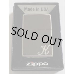 画像: ☆イニシャル・・K　人気の・・ブラックイニシャル！銀加工 ２０１８年 ZIPPO！新品