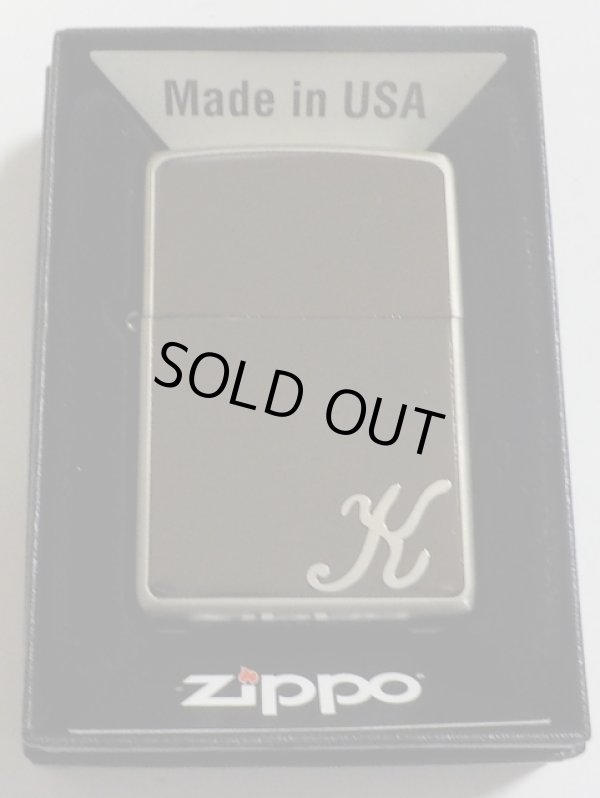 画像1: ☆イニシャル・・K　人気の・・ブラックイニシャル！銀加工 ２０１８年 ZIPPO！新品