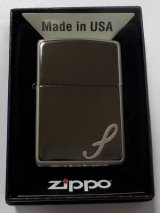 画像: ☆イニシャル・・S　人気の・・ブラックイニシャル！銀加工 ２０１８年 ZIPPO！新品