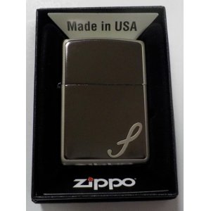 画像: ☆イニシャル・・S　人気の・・ブラックイニシャル！銀加工 ２０１８年 ZIPPO！新品