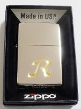 画像: ☆イニシャル・・R　深彫り V刃彫刻 シルバー銀加工鏡面 ２０２１年 ZIPPO！新品