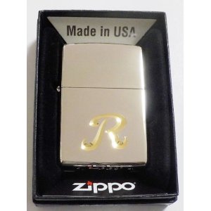 画像: ☆イニシャル・・R　深彫り V刃彫刻 シルバー銀加工鏡面 ２０２１年 ZIPPO！新品