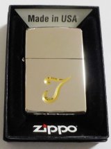 画像: ☆イニシャル・・T　深彫り V刃彫刻 シルバー銀加工鏡面 ２０２0年 ZIPPO！新品