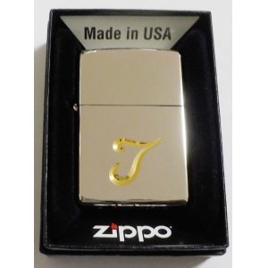 画像: ☆イニシャル・・T　深彫り V刃彫刻 シルバー銀加工鏡面 ２０２0年 ZIPPO！新品