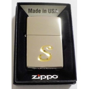 画像: ☆イニシャル・・S　深彫り V刃彫刻 シルバー銀加工鏡面 ２０２１年 ZIPPO！新品