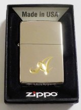 画像: ☆イニシャル・・A　深彫り V刃彫刻 シルバー銀加工鏡面 ２０２１年 ZIPPO！新品