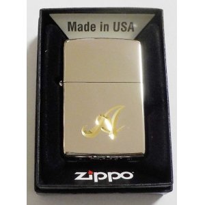 画像: ☆イニシャル・・A　深彫り V刃彫刻 シルバー銀加工鏡面 ２０２１年 ZIPPO！新品