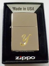 画像: ☆イニシャル・・Y　深彫り V刃彫刻 シルバー銀加工鏡面 ２０２１年 ZIPPO！新品