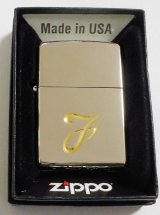 画像: ☆イニシャル・・F　深彫り V刃彫刻 シルバー銀加工鏡面 ２０１９年 ZIPPO！新品