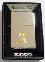 画像: ☆イニシャル・・K　深彫り V刃彫刻 シルバー銀加工鏡面 ２０２０年 ZIPPO！新品