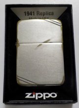 画像: ★渋い！１９４１ VINTAGE風 USED加工！両面ダイアゴナルライン ２０１５年 ZIPPO！新品