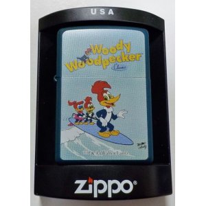 画像: ☆ウッドぺッカー！Woody Woodpecker ２００３年５月  サーフィン柄  全面ブルー  ZIPPO！新品