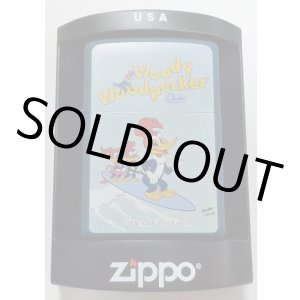 画像: ☆ウッドぺッカー！Woody Woodpecker ２００３年５月  サーフィン柄  全面ブルー  ZIPPO！新品