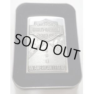 画像:  ★USA HARLEY-DAVIDSON★迫力のメタルエンブレム！２００５年２月 Satin Chrome Zippo！新品D