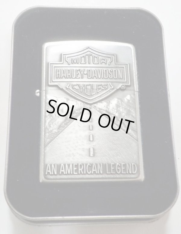 画像1:  ★USA HARLEY-DAVIDSON★迫力のメタルエンブレム！２００５年２月 Satin Chrome Zippo！新品D