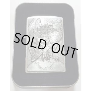 画像:  ★USA HARLEY-DAVIDSON★迫力のメタルエンブレム！２００５年２月 #200 Brushed Chrome Zippo！新品C