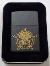 画像:  ★USA HARLEY-DAVIDSON ★SHERIFF（保安官）２００５年１月 BLACK  MATTE ZIPPO！未使用品