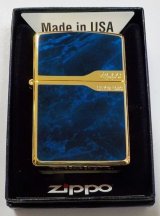 画像: ☆豪華！BLUE MARBLE ＆ ZIPPO LOGO！高級感あふれる・・GOLD ZIPPO！新品