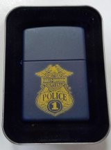 画像:  ★USA HARLEY-DAVIDSON ★POLICE（警察官）２００５年２月 NAVY MATTE ZIPPO！新品