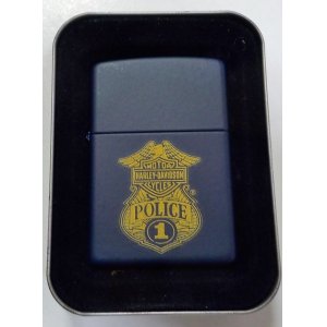 画像:  ★USA HARLEY-DAVIDSON ★POLICE（警察官）２００５年２月 NAVY MATTE ZIPPO！新品