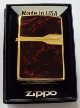 画像: ☆豪華！RED MARBLE ＆ ZIPPO LOGO！高級感あふれる・・GOLD ZIPPO！新品