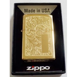 画像: ☆Venetian！伝統のベネチアン柄（唐草模様)！両面デザイン ２０２２年 真鍮 HP Solid Brass Zippo！新品