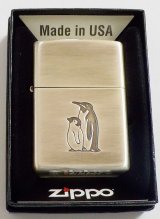 画像: 🐧 Penguin！可愛い・・ペンギンの親子！シルバー銀加工いぶし仕上げ ２０２１年 ZIPPO！新品