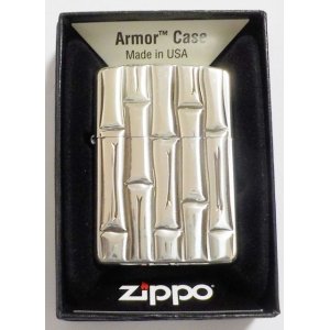 画像: ★竹柄 アーマー！両面 バンブー 深彫り Bamboo Armor 銀加工 ２０２１年 ZIPPO！新品