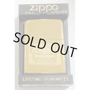 画像: ☆バドワイザー！１９９３年３月 Budweiser Beer Hp Solid Brass 鏡面 ZIPPO！未使用品