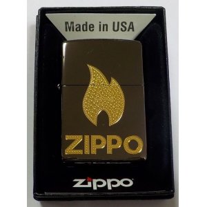 画像: ☆輝く・・ZIPPOロゴマーク！玉飾り風エンボス BLACK ＆ GOLD ２０２２年 ZIPPO！新品