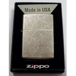 画像: ☆渋い色合いの・・アンティ―ク・シルバー ！２０２１年８月 USA  Antique Silver  フラットボトム Zippo！新品