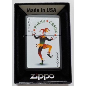 画像: ☆JOKER！ジョーカー ☆POKER☆CASINO☆ USA  BLACK  ZIPPO！新品