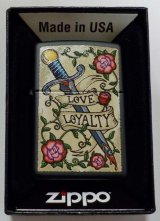 画像: ☆LOVE LOYALTY！愛は・・忠実  USA  BLACK  ZIPPO！新品