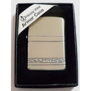 画像: ☆Armor Proto Type！お洒落な４面連続デザイン２００４年１月 シルバー銀加工鏡面 アーマー ZIPPO！未使用品B