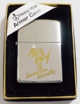 画像: ☆Armor Proto Type！キューピット 天使デザイン ★スワロフスキー付 ２００６年９月 シルバー銀加工鏡面 アーマー ZIPPO！未使用品